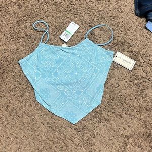 Juniors bandana cropped tank. NWT
